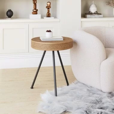 Zuo Modern Stuart Side Table Natural - Lifestyle