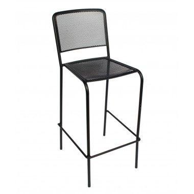 Chesapeake Barstool Micro Mesh Seat & Back - Powder Coated Steel - Black