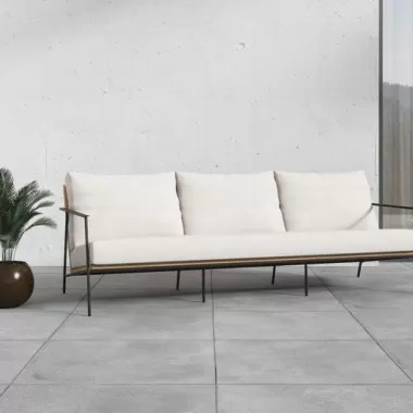 Sunpan Milan Sofa - Stinson White - Lifestyle