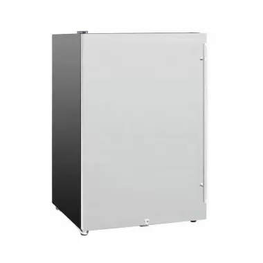 Summerset Grills 22 4.1c Deluxe Outdoor Approved Fridge w/ Upgraded SS Door And Handle - Angled