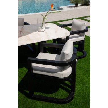 Sunset West Malibu Dining Chair in Cast Silver - Lifestyle 3