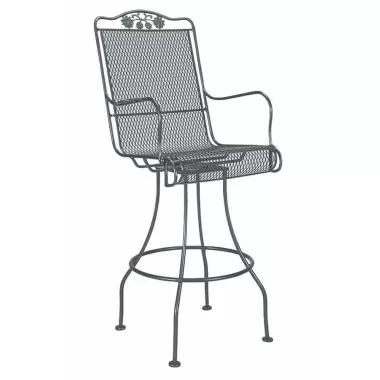 Woodard Briarwood Swivel Bar Stool with Optional Seat Cushion