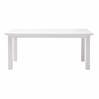 Nova Solo Halifax Dining Table - White in Small - Front Angle
