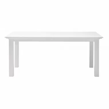 Nova Solo Halifax Dining Table - White in Small - Front Angle