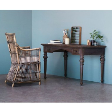 Nova Solo Hygge Solid Teak Writing Desk - Lifestyle