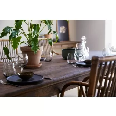 Solid Teak Dining Table 220 - Close Up