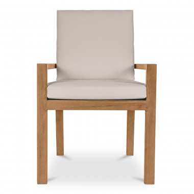 Moe's Home Collection Mateo Outdoor Dining Chair in White - Front