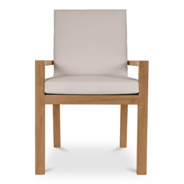 Moe's Home Collection Mateo Outdoor Dining Chair in White - Front