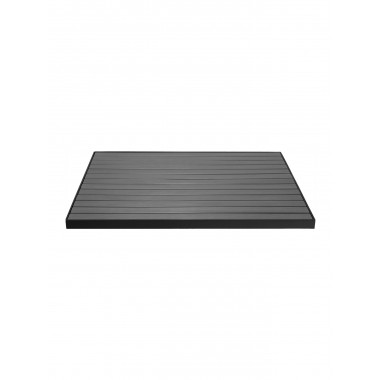 TA-PT Tops Faux Teak / Aluminum Edge - Square - Gray Faux Teak