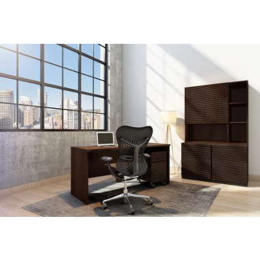 Furnitech Tango Writing Desk in Cognac Finish - Lifestlye