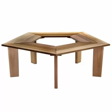 All Things Cedar 5-Sided Tree Bench
