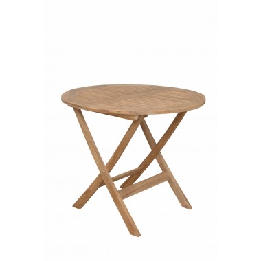 Anderson Teak Chester 32" Round Folding Picnic Table Side View