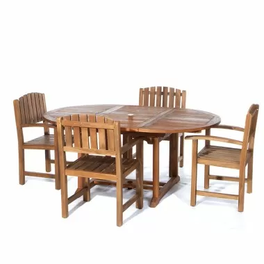 5-Piece Oval Dining Chair Set