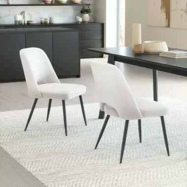 Zuo Modern Teddy Dining Chair in Ivory - Lifestyle