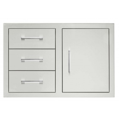 TrueFlame 33" 3-Drawer And Access Door Combo - Front