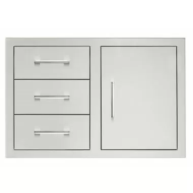 TrueFlame 33" 3-Drawer And Access Door Combo - Front