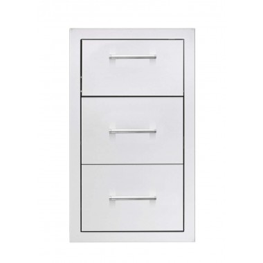 TrueFlame 17" Vertical 2-Drawer And Paper Towel Holder Combo Masonry - Front