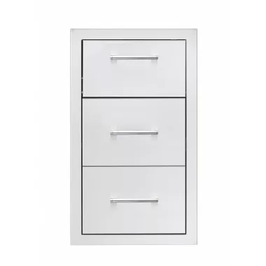 TrueFlame 17" Vertical 2-Drawer And Paper Towel Holder Combo Masonry - Front