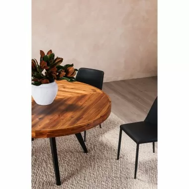 Moe's Home Collection Parq 60IN Round Dining Table in Amber - Lifestyle