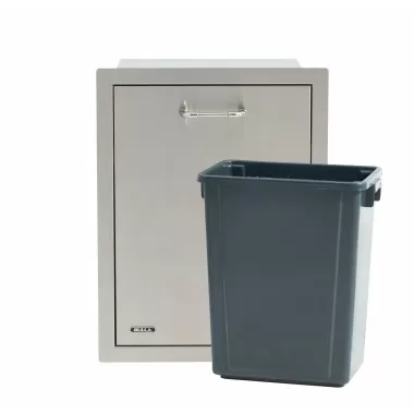 Bull BBQ Slim 10 Gallon Trash Drawer With Trash Can - Front View