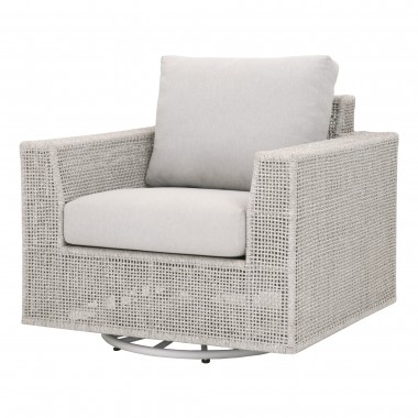 Essentials For Living Tropez Outdoor Swivel Rocker Sofa Chair - Front Side Angle