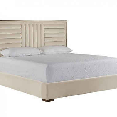 Sunpan Imogen Bed Queen / King in Antonio Porcelain - Front Side Angle