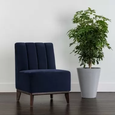 Sunpan Kosovo Modular Banquette - Single Seat in Abbington Navy - Lifestyle