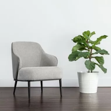 Sunpan Nairobi Lounge Chair Belfast Heather Grey / Bravo Ash - Lifestyle