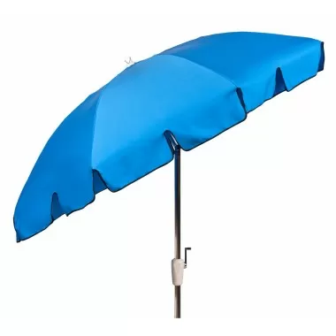 Woodard 9' Teak Market Umbrella