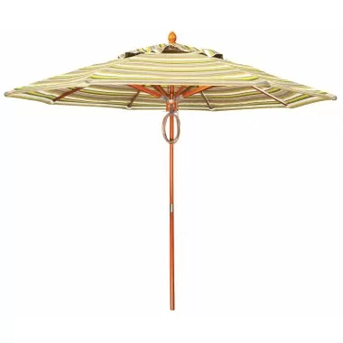 Woodard 9' Teak Market Umbrella - Fornt