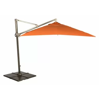 Woodard Cantilever 10' Square Umbrella with 18" Tile Bases