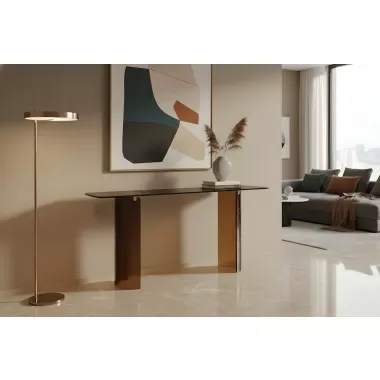 Rivelle Console in Bronze- Lifestyle