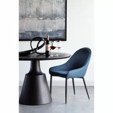 Moe's Home Collection Lapis Dining Chair in Dark Blue- Set of Two - Lifestyle