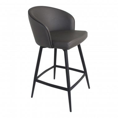 Moe's Home Collection Webber Swivel Counter Stool - Charcoal- Front Side Angle