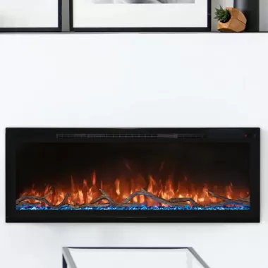 Modern Flames Spectrum Slimline 50" / 60'' / 74'' / 100'' Ultra-Slim Build-In Electric Fireplace - SPS-50B / 60B / 74B / 100B - Lifestyle