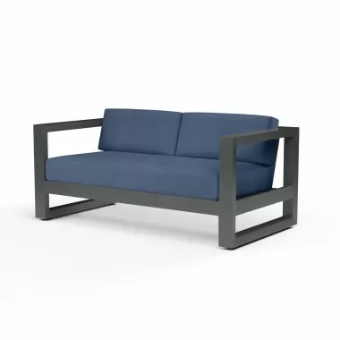Redondo Loveseat in Spectrum Indigo, No Welt - Front Side Angle