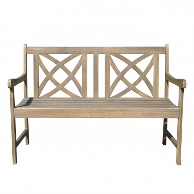 Renaissance Eco-friendly 4-foot Outdoor Hand-scraped Hardwood Garden Bench - Front
