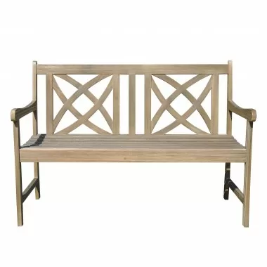 Renaissance Eco-friendly 4-foot Outdoor Hand-scraped Hardwood Garden Bench - Front