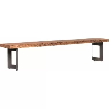 Moe's Home Collection Bent Bench Large Smoked - Front Side Angle