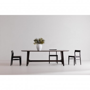 Moe's Home Collection Trie Dining Table Small / Large Dark Brown - Lifestyle