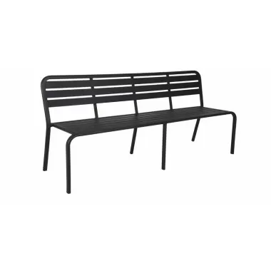 Vista 3 Seat Bench Powdered Coated Aluminum - Black