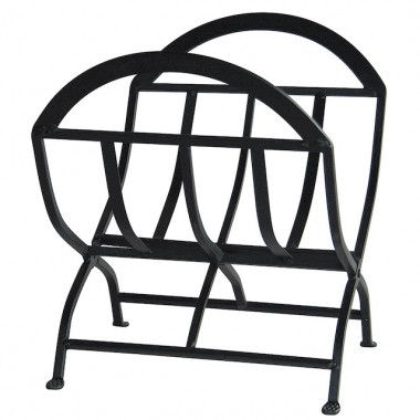 Mr. Bar-B-Q UniFlame® Black Wrought Iron Log Holder