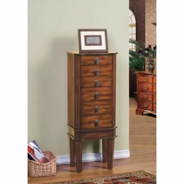 W-Unlimited Bedford Jewelry Armoire with Coffee Lining- Lifestyle