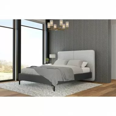 Walden Standard King Bed in Grey - Lifestyle
