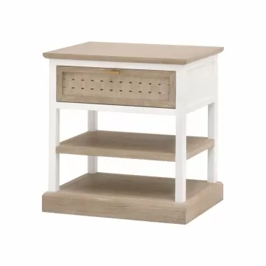 Essentials For Living Weave 1-Drawer Side Table - Front Side Angle