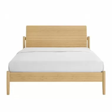 Greenington Monterey King Platform Bed, Wheat - Front Angle