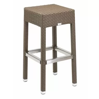 Hand Woven PE Synthetic Wicker Over Aluminum Frame Barstool - WIC-17BB - Indo