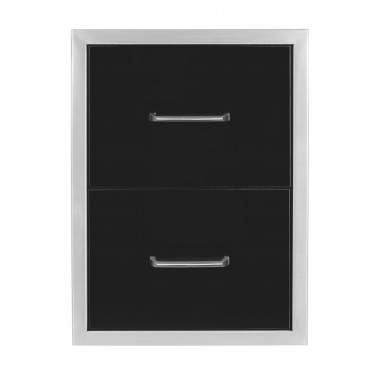  Wildfire Outdoor Living Double Drawer 16” X 22” 304 Black SS