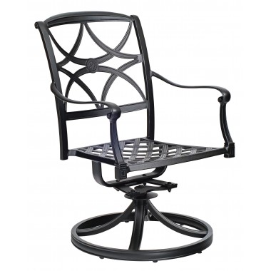 Woodard Wiltshire Swivel Rocking Dining Arm Chair