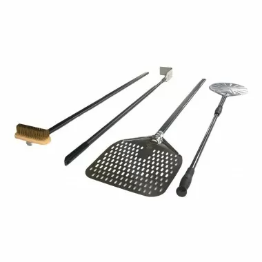 WPPO Ovens 4 Piece Wood-Fired Pizza Oven Utensil Kit - Angled